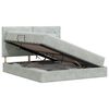 vidaXL Cama com arruma&ccedil;&atilde;o e colch&atilde;o Cinzento-claro 140 x 190 cm Veludo