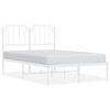 vidaXL Estrutura de cama com cabeceira 120x200 cm metal branco