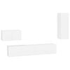 vidaXL Conjunto m&oacute;veis de TV 4 pcs madeira processada branco