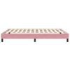 vidaXL Estrutura de cama sem colch&atilde;o 160x210 cm veludo rosa