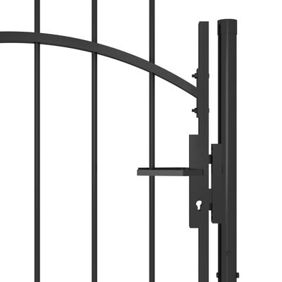 vidaXL Portão de jardim 1x2,2 m aço preto