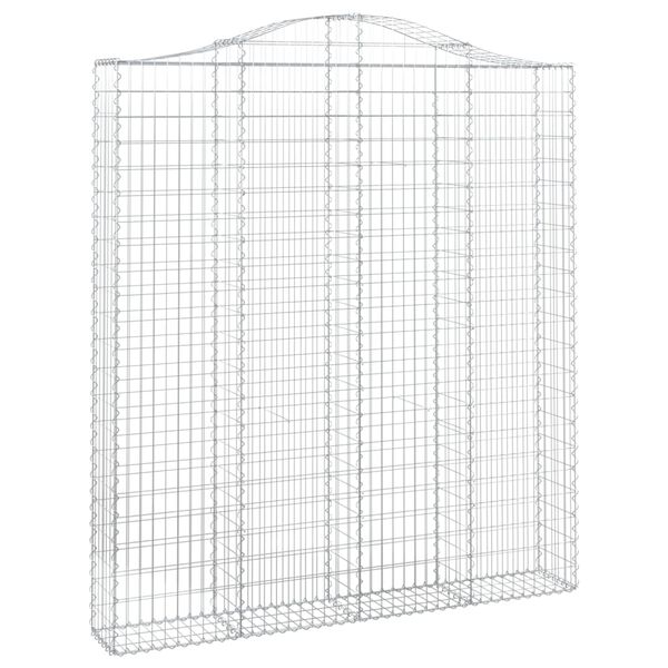 vidaXL Cestos gabi&atilde;o arqueados 6pcs 200x30x220/240cm ferro galvanizado