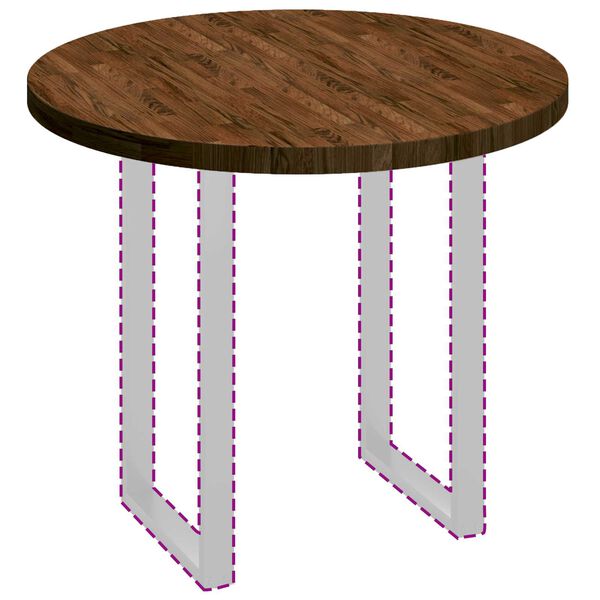 vidaXL Tampo de Mesa Marrom Escuro &Oslash; 90 x 4 cm