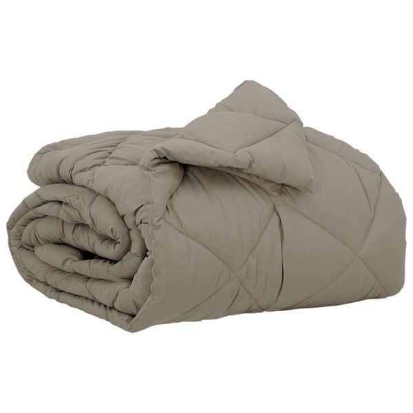 vidaXL Duvet de Ano Inteiro Cinzento-claro 200 x 155 cm Microfibra