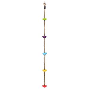 vidaXL Corda de Escalada Multicolor 10,5 x 10,5 x 201 cm Poli&eacute;ster