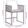 vidaXL Conjunto de Jantar para Jardim 5 pcs Cinzento-claro vime PE