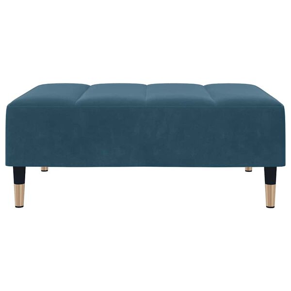 vidaXL Apoio de p&eacute;s 77x55x31 cm veludo azul
