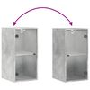 vidaXL Arm&aacute;rio de parede c/ portas de vidro 35x37x68,5cm cinza cimento