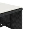 vidaXL 5 pcs conjunto de jantar p/ jardim c/ almofad&otilde;es vime PE preto
