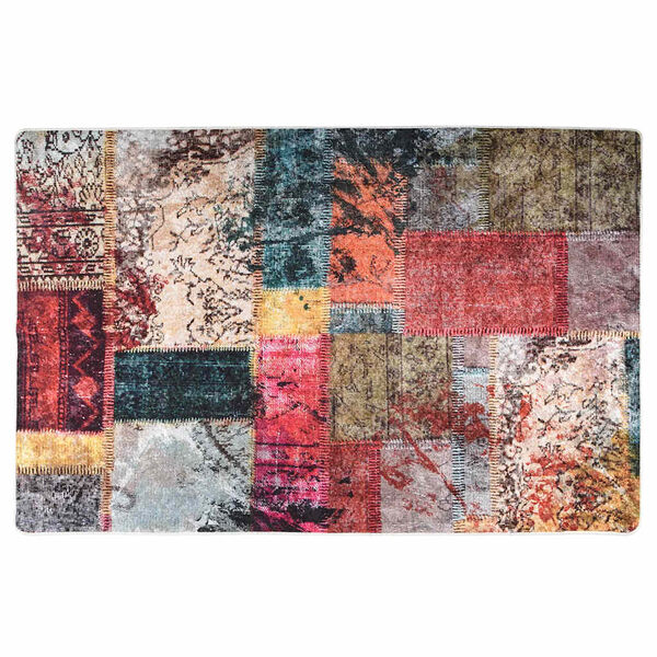 vidaXL Tapete lav&aacute;vel antiderrapante 80x150 cm patchwork multicor