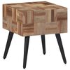 vidaXL Mesa de apoio 40x40x45 cm madeira de teca recuperada maci&ccedil;a