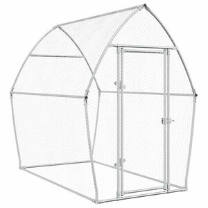 vidaXL Galinheiro 200x105x182 cm a&ccedil;o galvanizado prateado