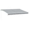 vidaXL Toldo retr&aacute;til manual 350x250 cm antracite e branco