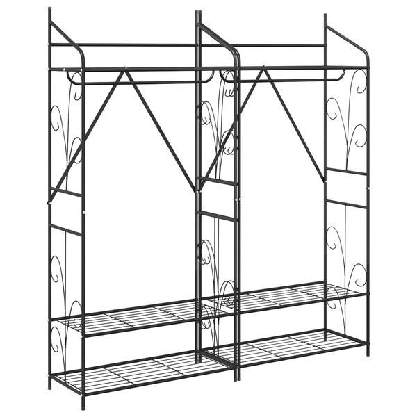 vidaXL Guarda-roupa Aberto Liso 2 pcs 78 x 36 x 158 cm