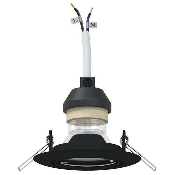 vidaXL Holofote 24 pcs Preto 9 x 9 x 2.5 cm Metal