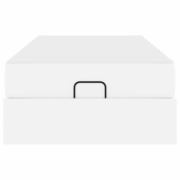 vidaXL Estrutura da Cama Branco Puro 90 x 190 cm Couro sintético