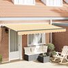 vidaXL Toldo Retr&aacute;til Amarelo e Branco 350 x 200 cm