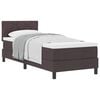 vidaXL Cama Box com colchão Marrom Escuro 80 x 200 cm tecido