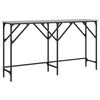 vidaXL Mesa consola 140x29x75 cm derivados de madeira cinzento sonoma
