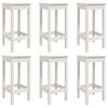 vidaXL 7 pcs conjunto de bar para jardim pinho maciço branco