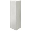 vidaXL Vaso/floreira de jardim triangular 30x26x75 cm a&ccedil;o inoxid&aacute;vel