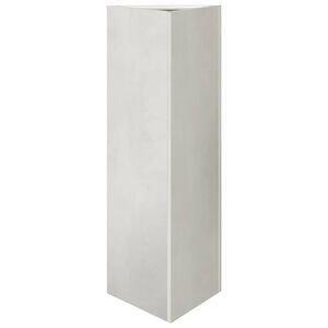 vidaXL Vaso/floreira de jardim triangular 30x26x75 cm a&ccedil;o inoxid&aacute;vel