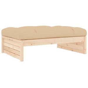 vidaXL Apoio de p&eacute;s para jardim 120x80 cm pinho maci&ccedil;o