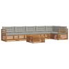 vidaXL Conjunto de Sof&aacute;s para Exterior 7 unid. Cinza Natural e Claro
