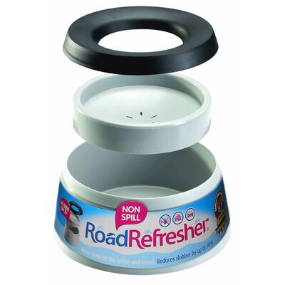 Road Refresher Bebedouro para animais antissalpicos grande cinza LGRR