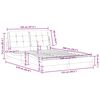 vidaXL Estrutura de cama sem colch&atilde;o Zadar 120x200 couro artif. preto/branco