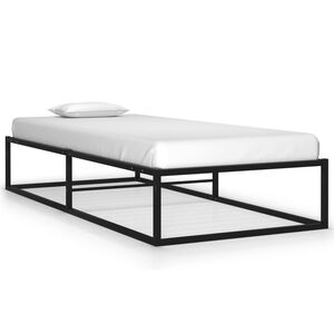 vidaXL Estrutura de cama 90x200 cm metal preto