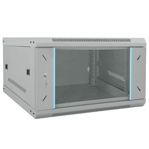 vidaXL Arm&aacute;rio de Rede com armazenamento Cinzeto 53 x 60 x 30 cm A&ccedil;o