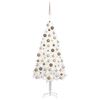vidaXL &Aacute;rvore Natal artificial pr&eacute;-iluminada c/ bolas 180 cm branco