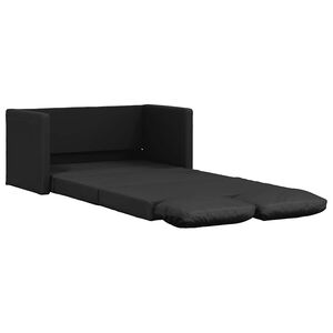 vidaXL Sof&aacute;-cama sem p&eacute;s 112x174x55 cm couro artificial preto
