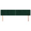 vidaXL Cabeceira de cama c/ abas veludo 183x16x78/88cm verde-escuro