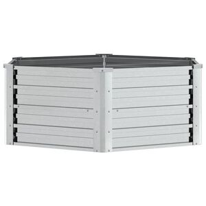 vidaXL Canteiro elevado de jardim 129x45 cm a&ccedil;o galvanizado prateado