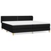 vidaXL Cama com molas/colch&atilde;o 200x200 cm tecido preto