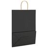 vidaXL Sacos de papel 250 unid com al&ccedil;as preto 32x17x44 cm
