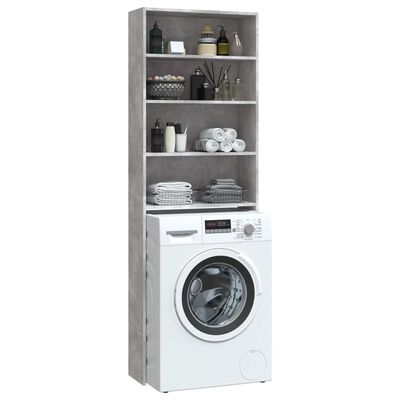 vidaXL Armário para máquina lavar roupa 64x24x190 cm cinzento-cimento