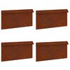 vidaXL Cerca de Caracol 4 unid. 50 x 3,5 x 25 cm A&ccedil;o Corten
