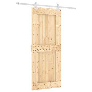 vidaXL Porta Deslizante 85 x 210 cm Natural e Branco