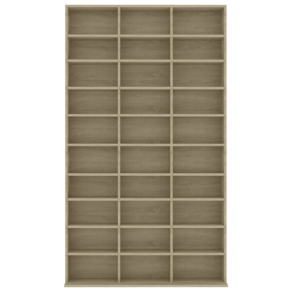 vidaXL Arm&aacute;rio p/ CD 102x23x177,5 cm derivados de madeira cor carvalho