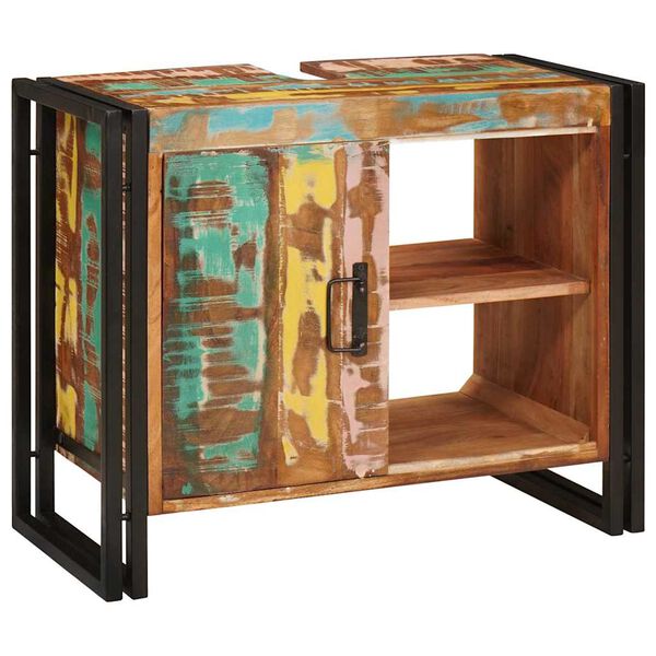 vidaXL Armário para lavatório de casa de banho com porta