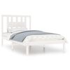 vidaXL Estrutura de cama 100x200 cm pinho maci&ccedil;o branco