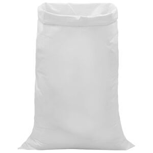 vidaXL Sacos Woven 10 unid. Branco 80 x 125 cm PP