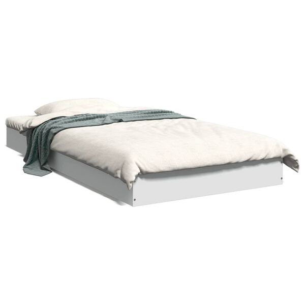 vidaXL Estrutura de cama 90x190 cm derivados de madeira branco