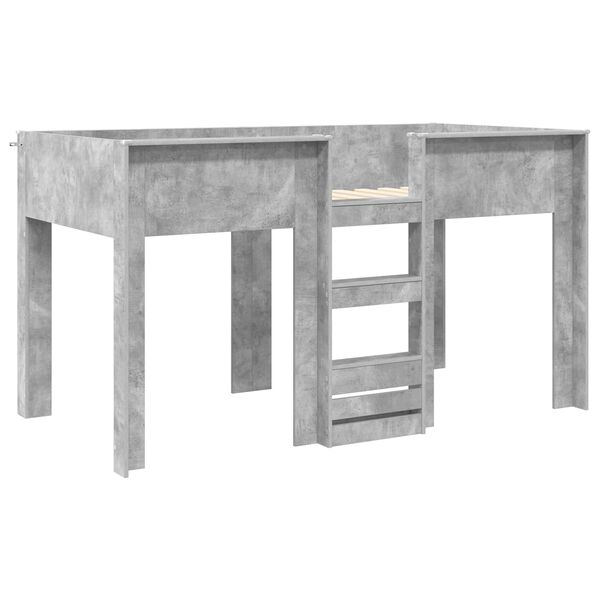 vidaXL Beliche para Crian&ccedil;as Cinzento 100 x 200 cm Madeira processada