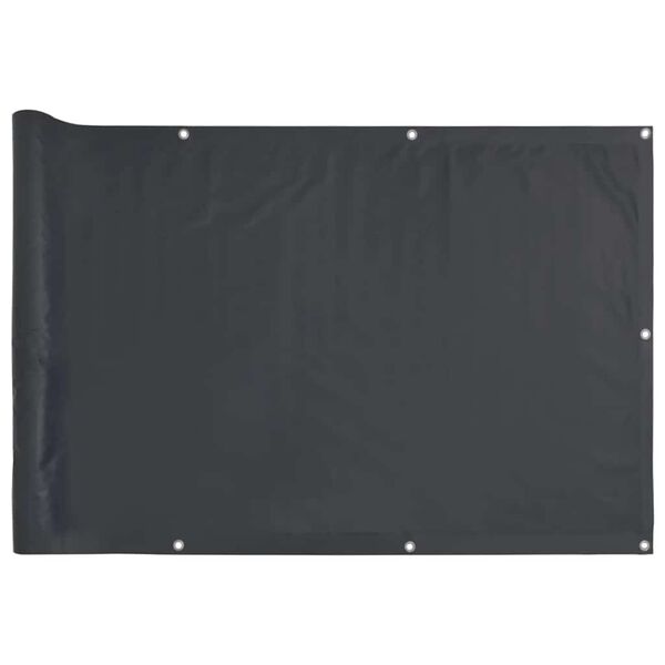 vidaXL Tela de privacidade para varanda 600x75 cm PVC antracite