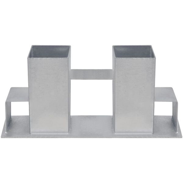 vidaXL Auxiliares de empilhamento de lenha 4 pcs a&ccedil;o prateado