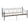 vidaXL Estrutura sofá-cama 90x200 cm metal preto